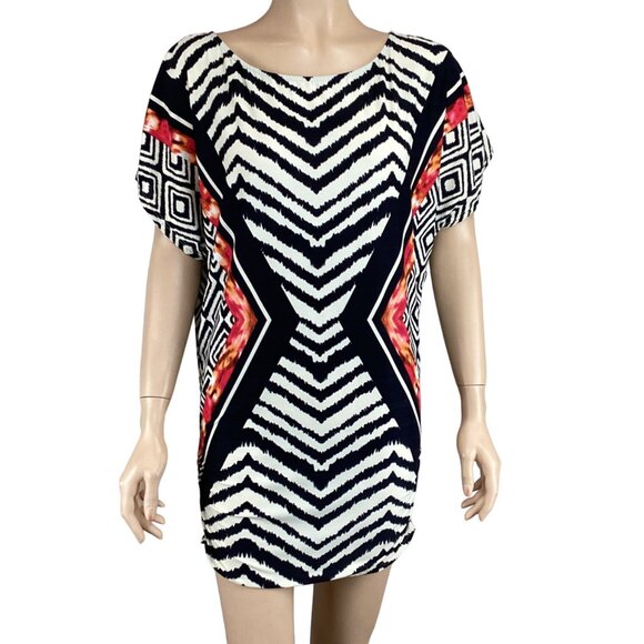 Carmen Marc Valvo Swimwear Cover-Up Dress Size XS/S Geometric & Abstract‎ Print - Picture 1 of 7